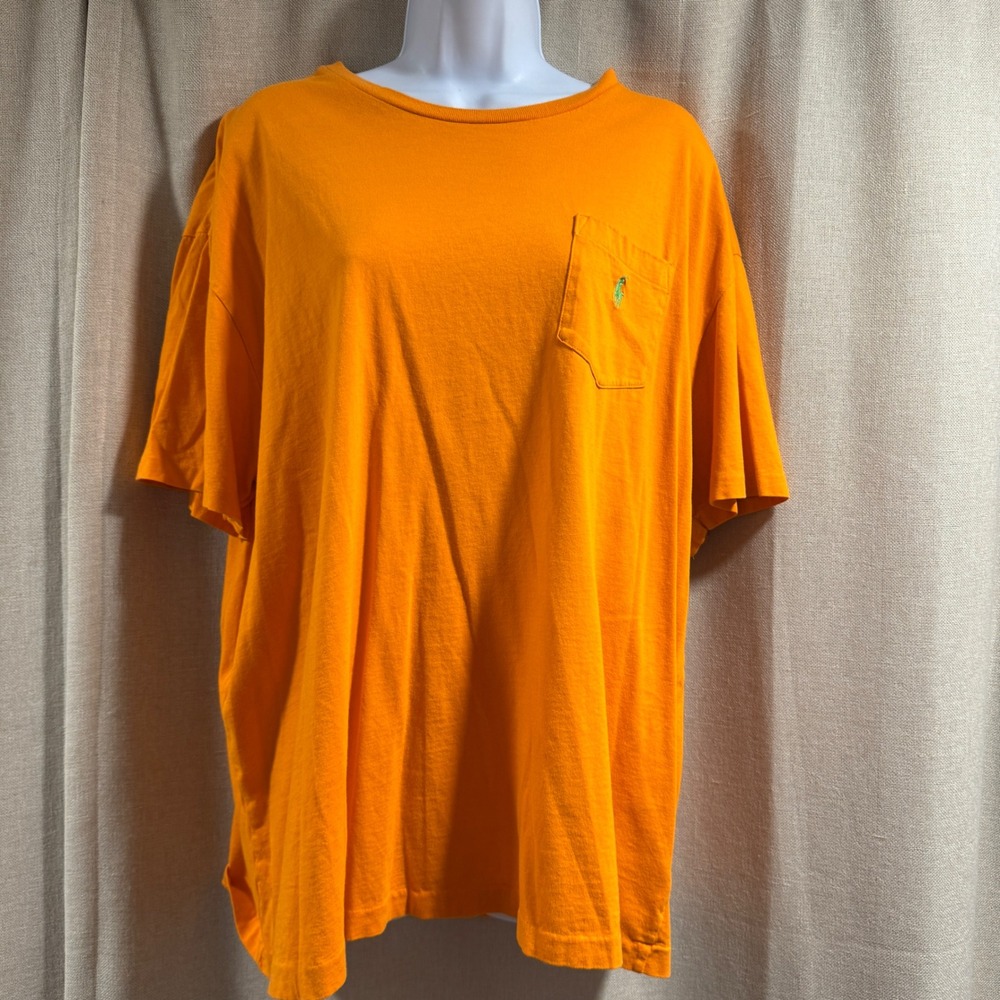 Polo Ralph Lauren Orange & Blue Pocket Mens XL T-Shirt Bundle
